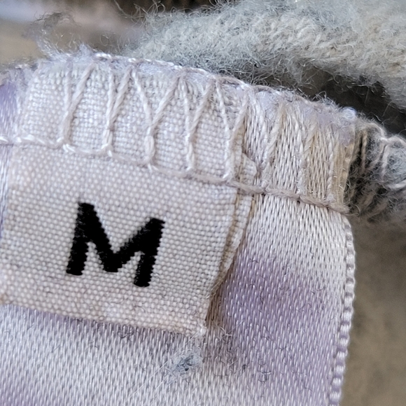 Lauren Moshi Gray Burnout Full Zip Hoodie with Graphic Design in the Back - Picture 5 of 7